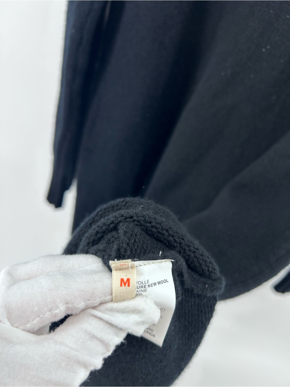 &Daughter Black 100% Wool Turtleneck Sweater Dress Made In Ireland Nwt Side Slit — image 5 of 8